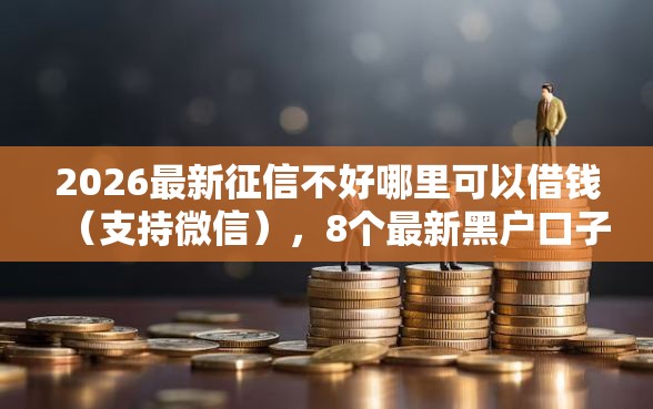 2026最新征信不好哪里可以借钱（支持微信），8个最新黑户口子无私分享