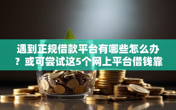 遇到正规借款平台有哪些怎么办？或可尝试这5个网上平台借钱靠谱