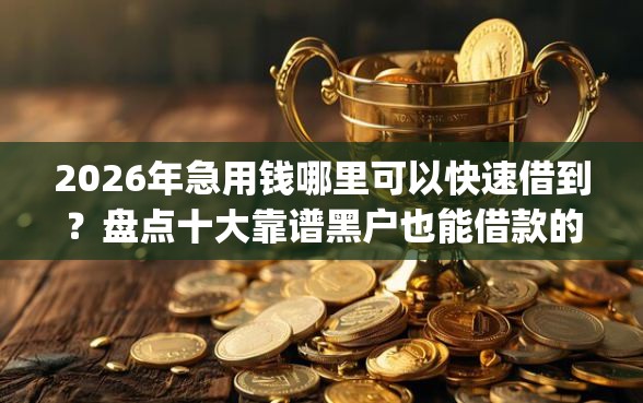 2026年急用钱哪里可以快速借到?盘点十大靠谱黑户也能借款的app 2026年急用钱哪里可以快速借到?盘点十大靠谱黑户也能借款的app