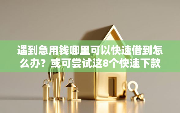 遇到急用钱哪里可以快速借到怎么办?或可尝试这8个快速下款不看征信的平台 遇到急用钱哪里可以快速借到怎么办?或可尝试这8个快速下款不看征信的平台