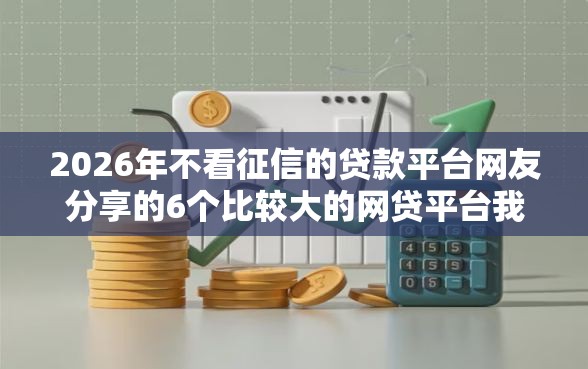 2026年不看征信的贷款平台网友分享的6个比较大的网贷平台我觉得不错！