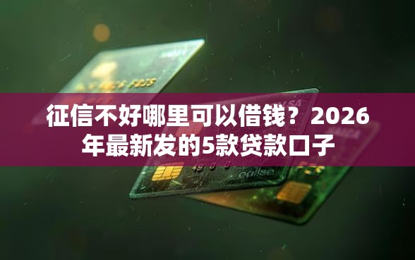 征信不好哪里可以借钱?2026年最新发的5款贷款口子 征信不好哪里可以借钱?2026年最新发的5款贷款口子