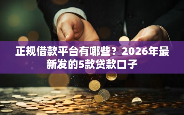 正规借款平台有哪些?2026年最新发的5款贷款口子 正规借款平台有哪些?2026年最新发的5款贷款口子