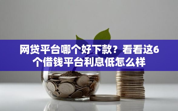 网贷平台哪个好下款？看看这6个借钱平台利息低怎么样
