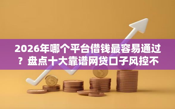 2026年哪个平台借钱最容易通过？盘点十大靠谱网贷口子风控不严的平台