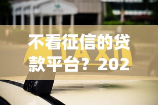 不看征信的贷款平台？2026最新测评10个正规不看征信的小额贷款app