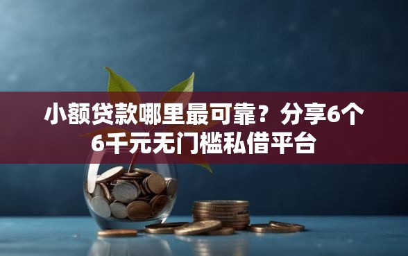 小额贷款哪里最可靠？分享6个6千元无门槛私借平台