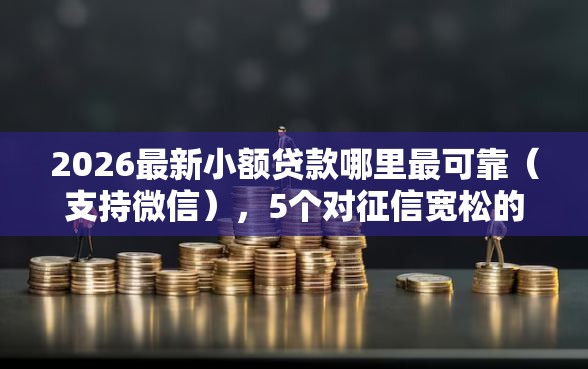 2026最新小额贷款哪里最可靠（支持微信），5个对征信宽松的网贷软件无私分享