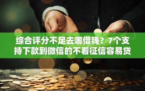 综合评分不足去哪借钱？7个支持下款到微信的不看征信容易贷款的平台