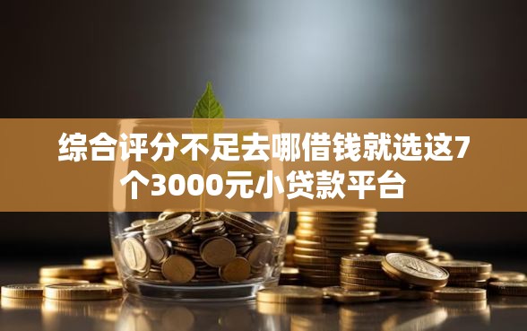 综合评分不足去哪借钱就选这7个3000元小贷款平台