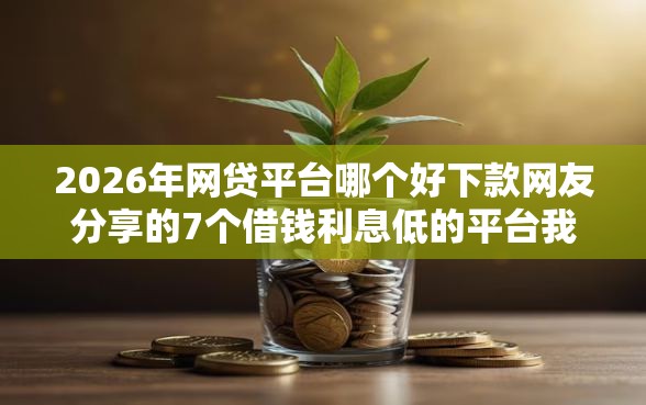 2026年网贷平台哪个好下款网友分享的7个借钱利息低的平台我觉得不错！