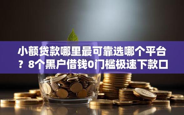 小额贷款哪里最可靠选哪个平台？8个黑户借钱0门槛极速下款口子推荐
