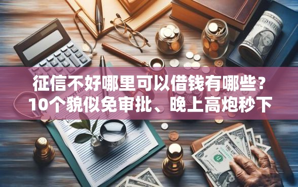 征信不好哪里可以借钱有哪些？10个貌似免审批、晚上高炮秒下款的口子合集