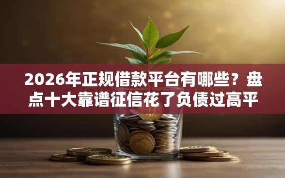 2026年正规借款平台有哪些？盘点十大靠谱征信花了负债过高平台可以贷款