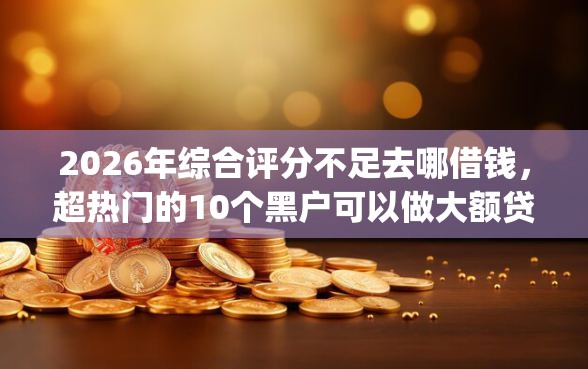2026年综合评分不足去哪借钱，超热门的10个黑户可以做大额贷款app推荐