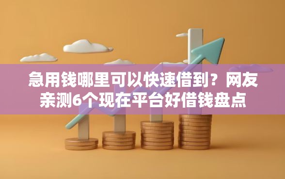 急用钱哪里可以快速借到？网友亲测6个现在平台好借钱盘点