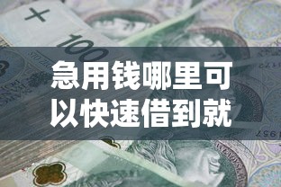 急用钱哪里可以快速借到就选这5个1000元不看征信负债的网贷百分百下款口子