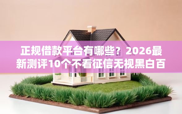 正规借款平台有哪些？2026最新测评10个不看征信无视黑白百分百下款口子