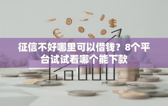 征信不好哪里可以借钱？8个平台试试看哪个能下款