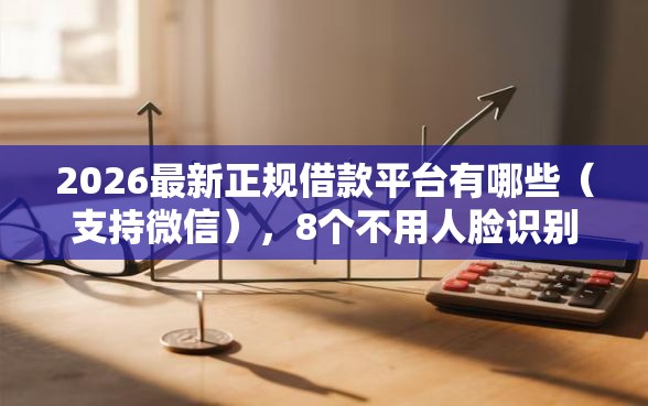 2026最新正规借款平台有哪些（支持微信），8个不用人脸识别的贷款平台无私分享