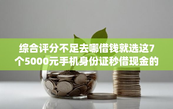 综合评分不足去哪借钱就选这7个5000元手机身份证秒借现金的app