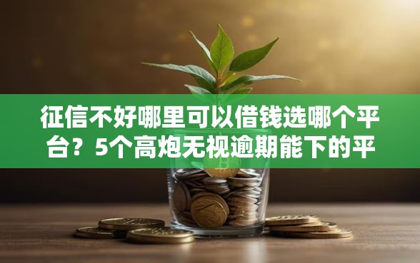 征信不好哪里可以借钱选哪个平台？5个高炮无视逾期能下的平台推荐