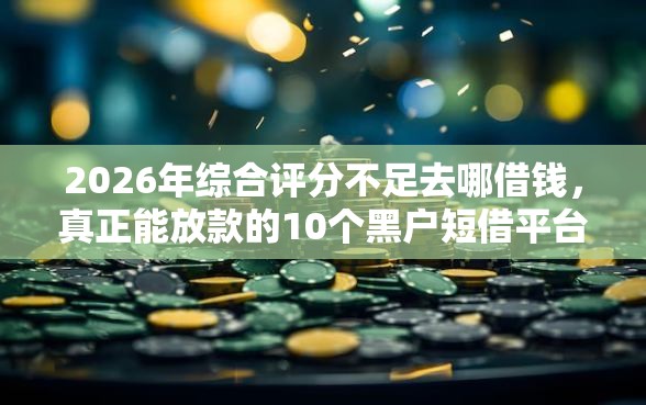 2026年综合评分不足去哪借钱，真正能放款的10个黑户短借平台,秒下款还可靠推荐