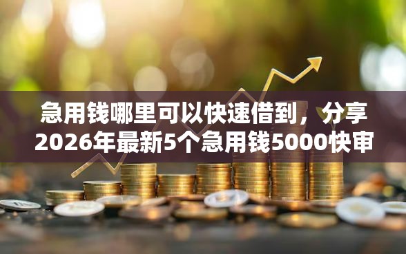 急用钱哪里可以快速借到，分享2026年最新5个急用钱5000快审快贷无需征信口子