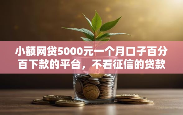 小额网贷5000元一个月口子百分百下款的平台，不看征信的贷款平台的5个平台介绍