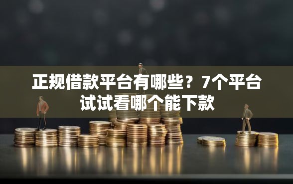 正规借款平台有哪些？7个平台试试看哪个能下款