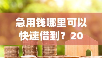 急用钱哪里可以快速借到？2026最新测评10个无视黑白户的贷款app