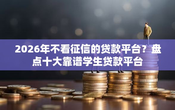 2026年不看征信的贷款平台?盘点十大靠谱学生贷款平台 2026年不看征信的贷款平台?盘点十大靠谱学生贷款平台