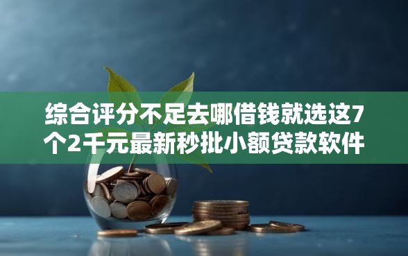 综合评分不足去哪借钱就选这7个2千元最新秒批小额贷款软件