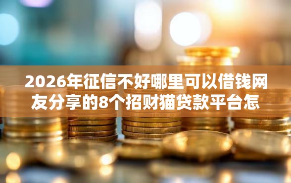 2026年征信不好哪里可以借钱网友分享的8个招财猫贷款平台怎么样我觉得不错！