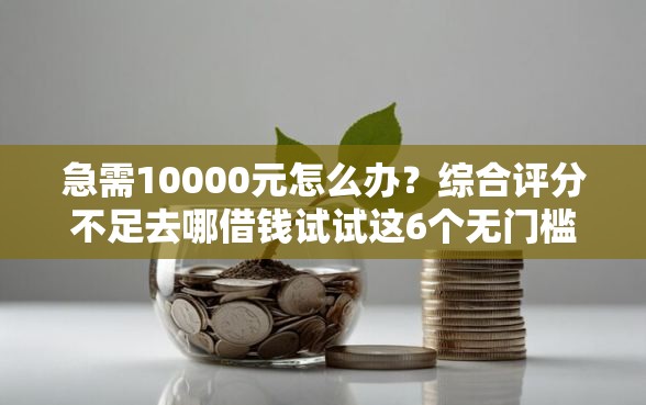 急需10000元怎么办？综合评分不足去哪借钱试试这6个无门槛平台