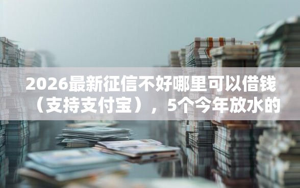 2026最新征信不好哪里可以借钱（支持支付宝），5个今年放水的网贷口子无私分享