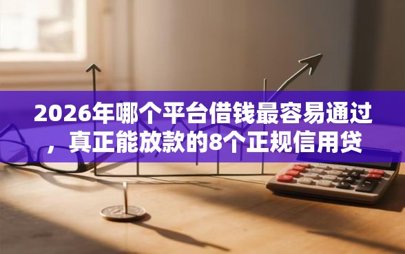 2026年哪个平台借钱最容易通过，真正能放款的8个正规信用贷款平台推荐