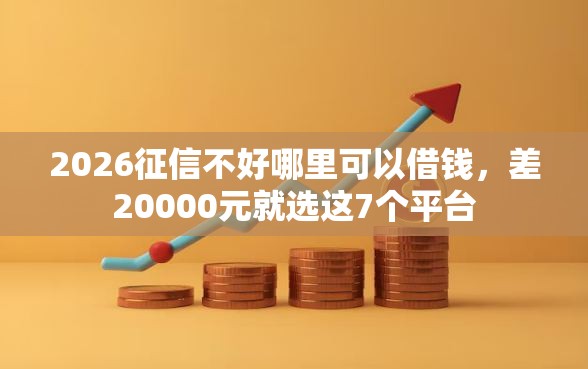 2026征信不好哪里可以借钱，差20000元就选这7个平台