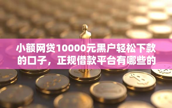 小额网贷10000元黑户轻松下款的口子，正规借款平台有哪些的5个平台介绍