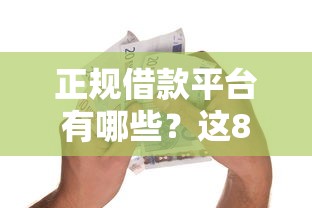 正规借款平台有哪些？这8个借款平台贷款好通过值得一试