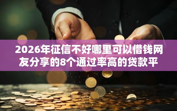 2026年征信不好哪里可以借钱网友分享的8个通过率高的贷款平台我觉得不错！
