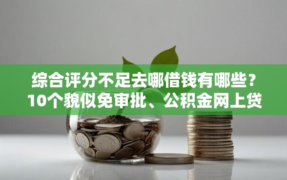 综合评分不足去哪借钱有哪些？10个貌似免审批、公积金网上贷款平台合集