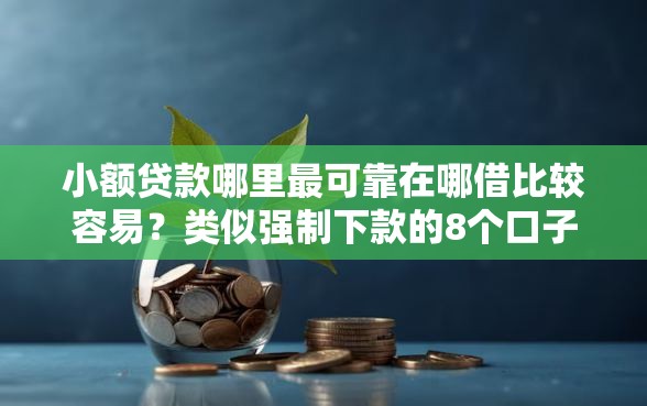 小额贷款哪里最可靠在哪借比较容易？类似强制下款的8个口子参考