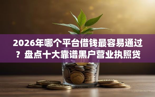 2026年哪个平台借钱最容易通过？盘点十大靠谱黑户营业执照贷款app口子