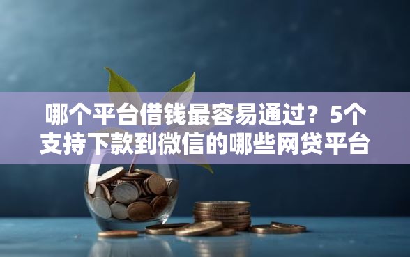 哪个平台借钱最容易通过？5个支持下款到微信的哪些网贷平台容易贷款