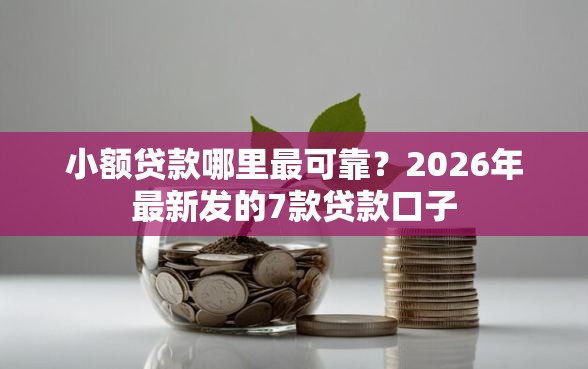 小额贷款哪里最可靠？2026年最新发的7款贷款口子