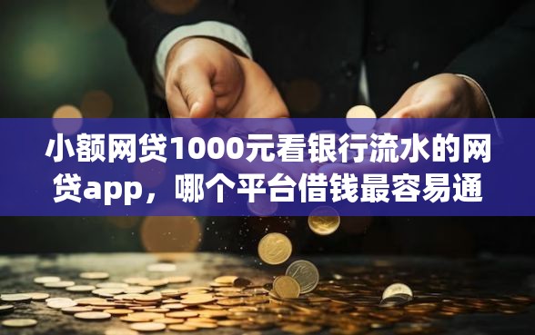 小额网贷1000元看银行流水的网贷app，哪个平台借钱最容易通过的5个平台介绍