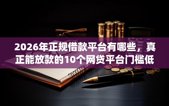 2026年正规借款平台有哪些，真正能放款的10个网贷平台门槛低一点的app推荐
