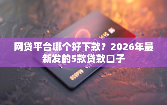 网贷平台哪个好下款?2026年最新发的5款贷款口子 网贷平台哪个好下款?2026年最新发的5款贷款口子