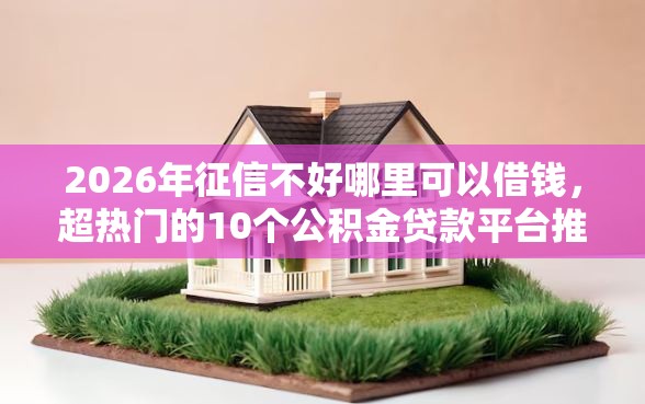 2026年征信不好哪里可以借钱，超热门的10个公积金贷款平台推荐